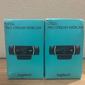 Logitech C922x Pro Stream Webcam - Cyan Boxes
